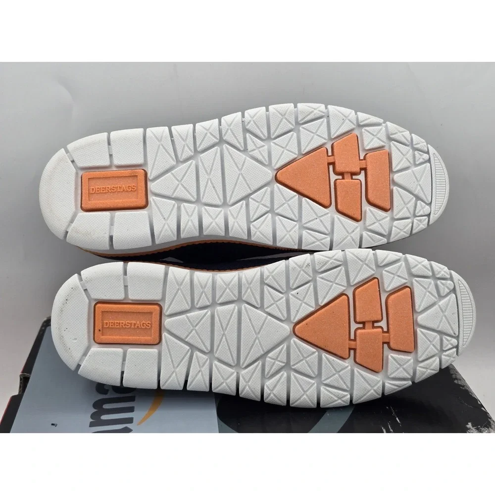 Deer Stags Boy's Status Jr Sneaker, Navy/orange Knit, Size 3 M Kid‎ Size